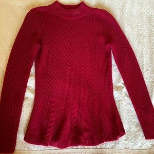 Peplum Cable Knit Sweater